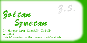 zoltan szmetan business card